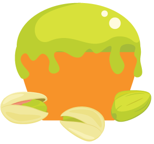 Pistacio ice cream Illustration