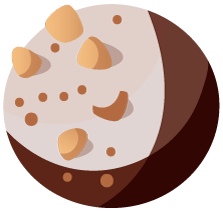 Tart cherry bites Illustration