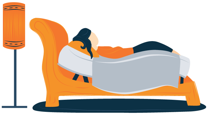 woman sleeping in adjustable bed