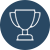 Illustration showinf trophy on a blue background