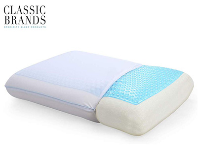 classic brand gel pillow product image with the logo