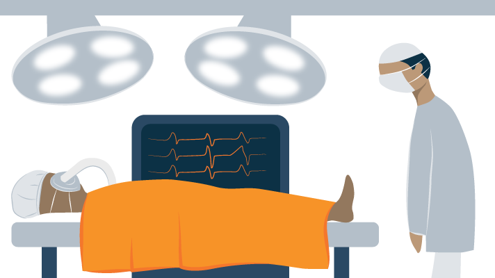 illustration of tired doctor preparing for operation illustration of tired doctor preparing for operation