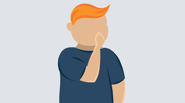 Animated Image of person thinking about whether to sleep or eat