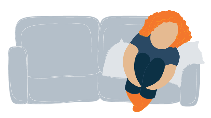 Illustration of a Woman Having Stomach Ache Illustration of a Woman Having Stomach Ache