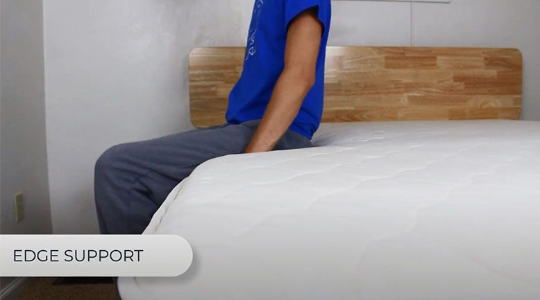 edge support test of the winkbed ecocloud mattress