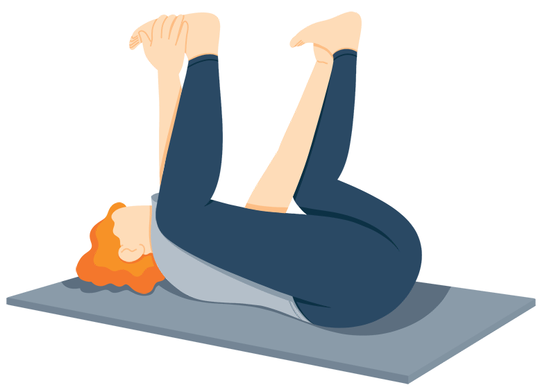 Illustration of a Person in a Anana Balasana Pose