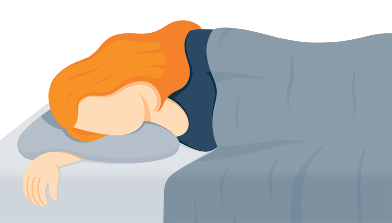 Illustration of a Woman Sleeping on Her Side Illustration of a Woman Sleeping on Her Side