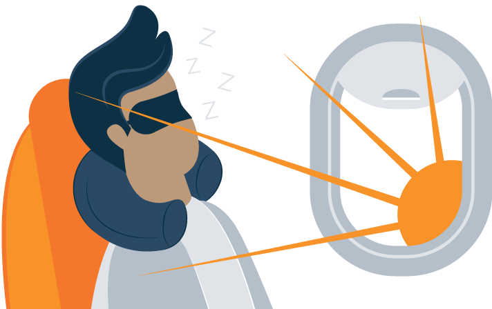 Man Sleeping on a Plane with an Eye Mask On Man Sleeping on a Plane with an Eye Mask On