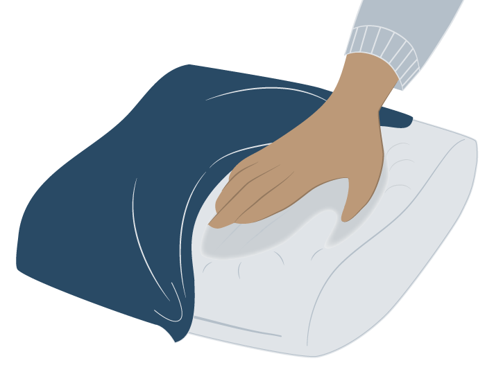 Memory foam pillow illustration