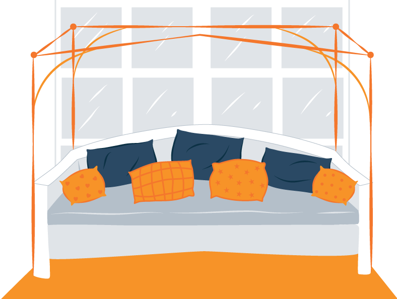 illustration of kids canopy daybed
