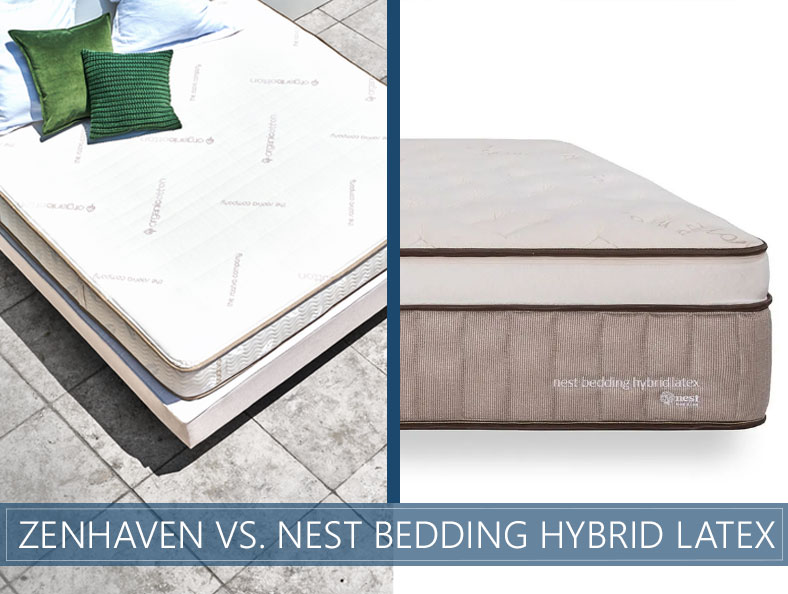 or comparison of zenhaven and nest bedding hybrid latex