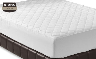 product image of the utopia quilted fitted mattress pad