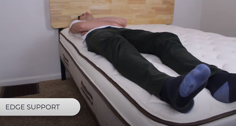Nest Bedding Hybrid Latex Testing the edge support