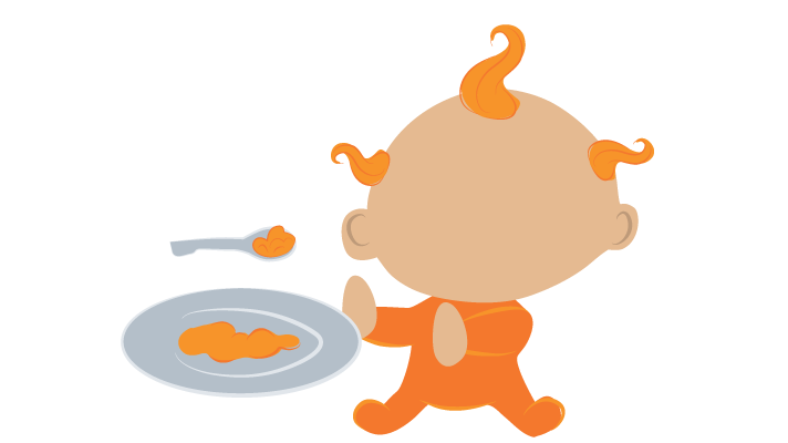 illustration of a baby refusing to eat illustration of a baby refusing to eat