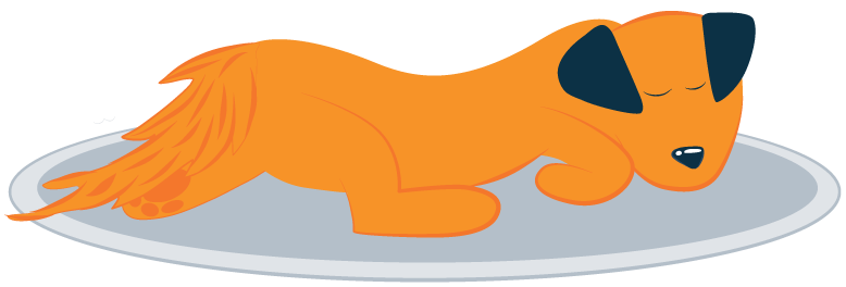 Dog Sleeping on a Mat Dog Sleeping on a Mat