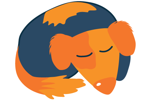 Illustration of a Dog Sleeping Illustration of a Dog Sleeping