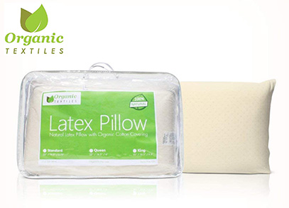 Product image of Natural Latex Pillow with 100% Organic Cotton Cover