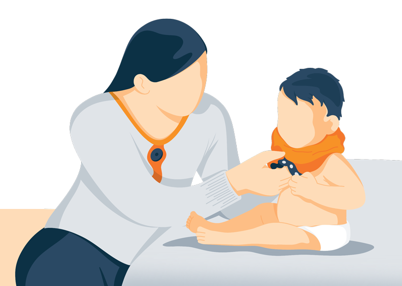 mum is dressing a baby for sleep illustration mum is dressing a baby for sleep illustration
