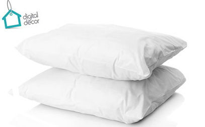 Utopia Bedding Cotton Corded Stomach Sleeper Plush Bed Pillows, Queen,  White, 2-Pieces 