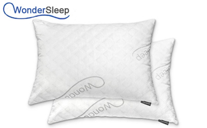 Utopia Bedding Cotton Corded Stomach Sleeper Plush Bed Pillows, Queen,  White, 2-Pieces 