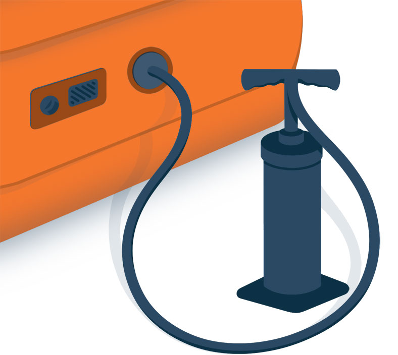Air Mattress Pump Illustration
