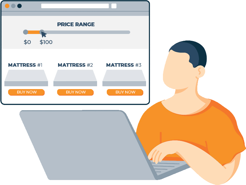 Animated Image of Choosing a 1000 Dollars for Price Range