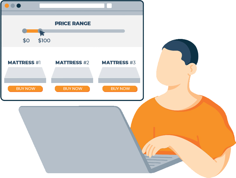 Animated Image of Choosing a 1000 Dollars for Price Range Animated Image of Choosing a 1000 Dollars for Price Range