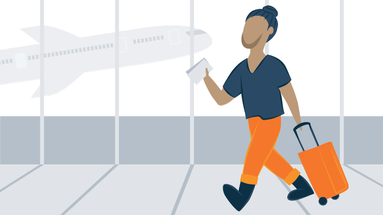 Illustration-of-a-Man-on-The-Airport Illustration of a Man on The Airport