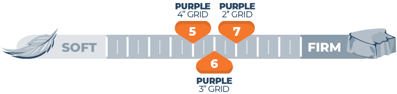 Purple 2-3-4 firmness scale