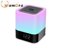 product image of WamGra Night light Bluetooth Speaker, Alarm Clock Bluetooth Speaker Touch Control Color Changing Bedside Lamp small