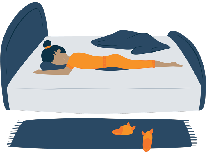 stomach sleeper using pillow for comfortable sleep