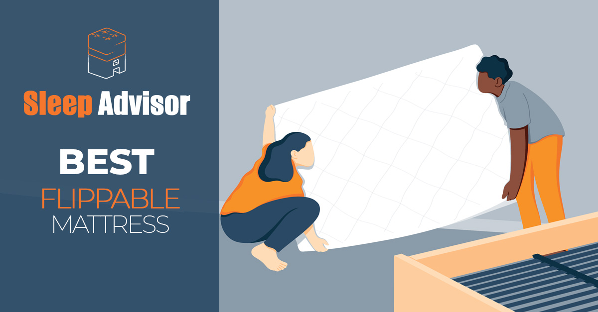 top rated flippable mattress social media image