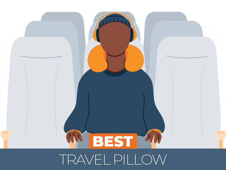 Ideal for Airplane Trav Phixnozar Travel Pillow 100% Memory Foam –Neck Pillow 