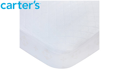 Carters Waterproof Fitted Quilted Crib and Toddler Protective Mattress Pad Cover product image