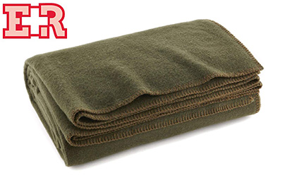 Ever Ready First Aid Olive Drab Green Warm Wool Fire Retardent Blanket product image small