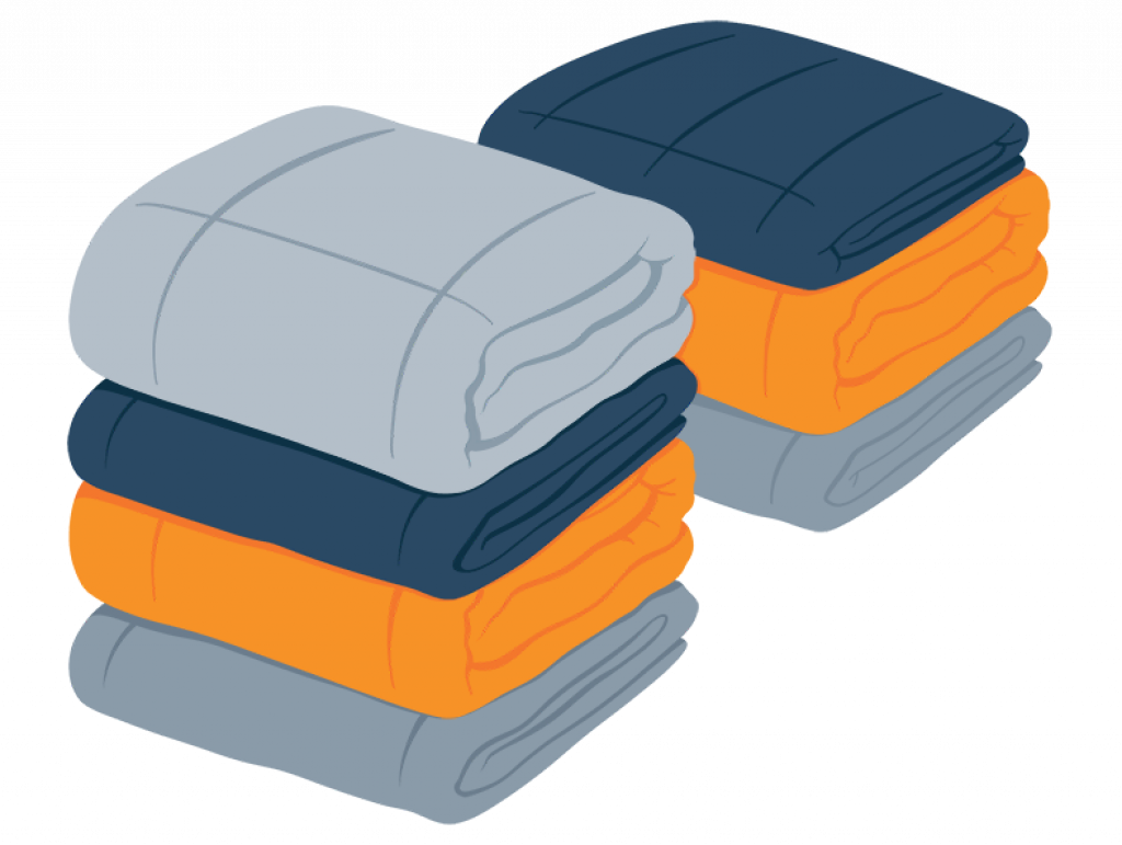 Illustration of a Different Types of Blankets