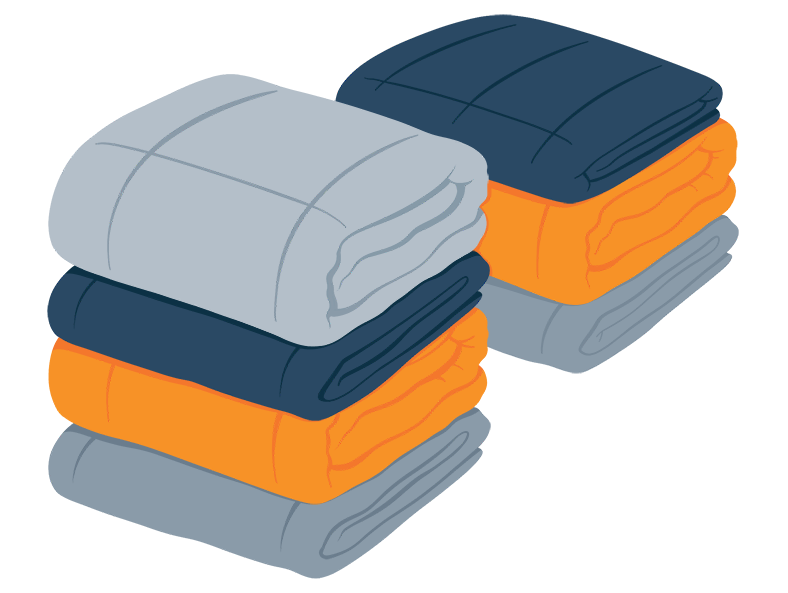 Illustration of a Different Types of Blankets Illustration of a Different Types of Blankets