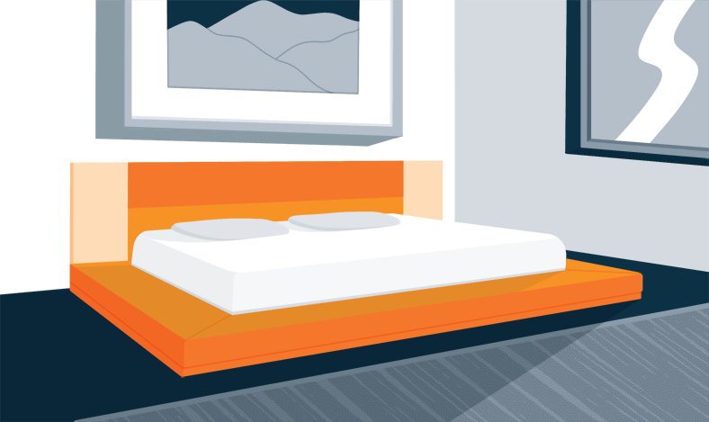Illustration of a Platform Bed