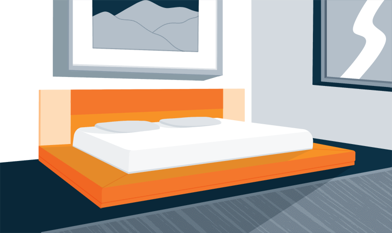 Illustration of a Platform Bed Illustration of a Platform Bed