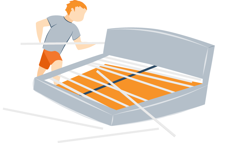 llustration of a Man Assembling Bed Frame llustration of a Man Assembling Bed Frame