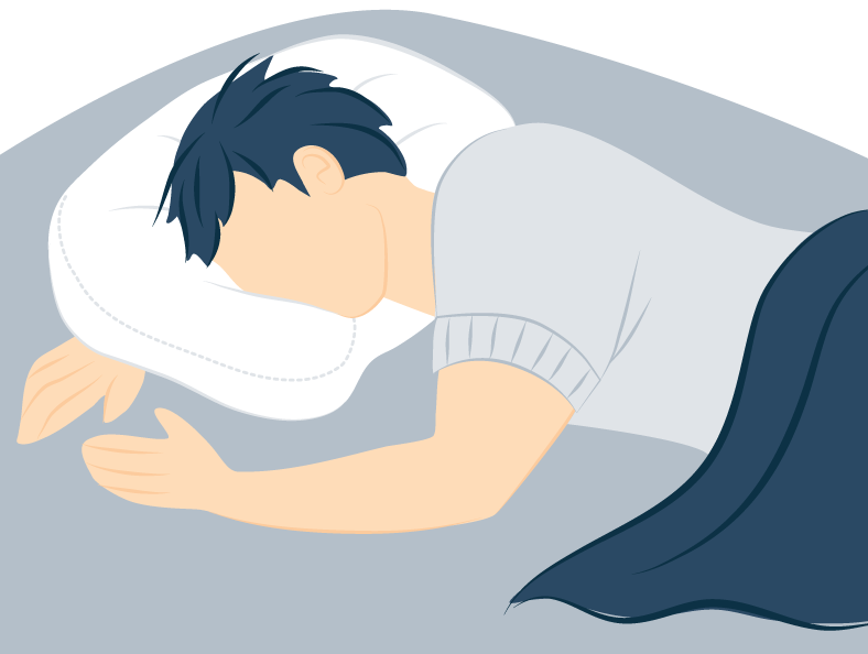 person sleeping on his side with proper pillow person sleeping on his side with proper pillow