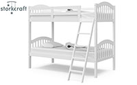 product image of stork craft Hardwood White bunk bed small