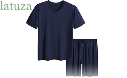 product image of Latuza Menâs Short Sleeves and Shorts Pajama Set 