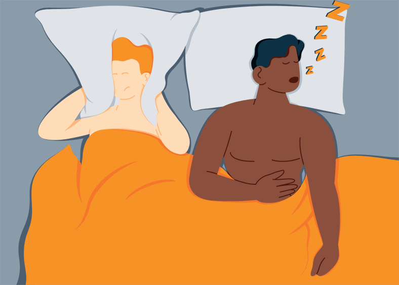 Partner Can't Sleep Because The Other One Snores