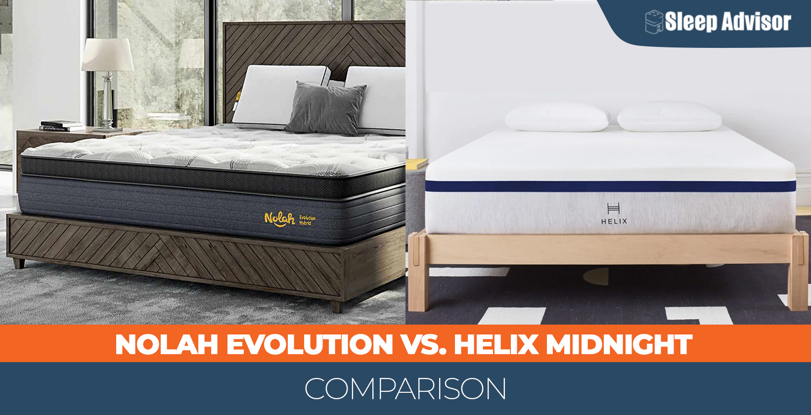 Comparison of Nolah Evolution 15 versus Helix Midnight mattress