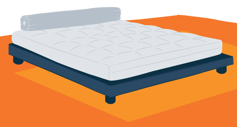 Illustration of a Futon Bed Illustration of a Futon Bed