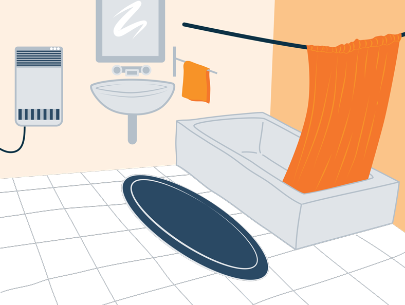 Illustration-of-a-bathroom-with-a-space-heater Illustration of a bathroom with a space heater