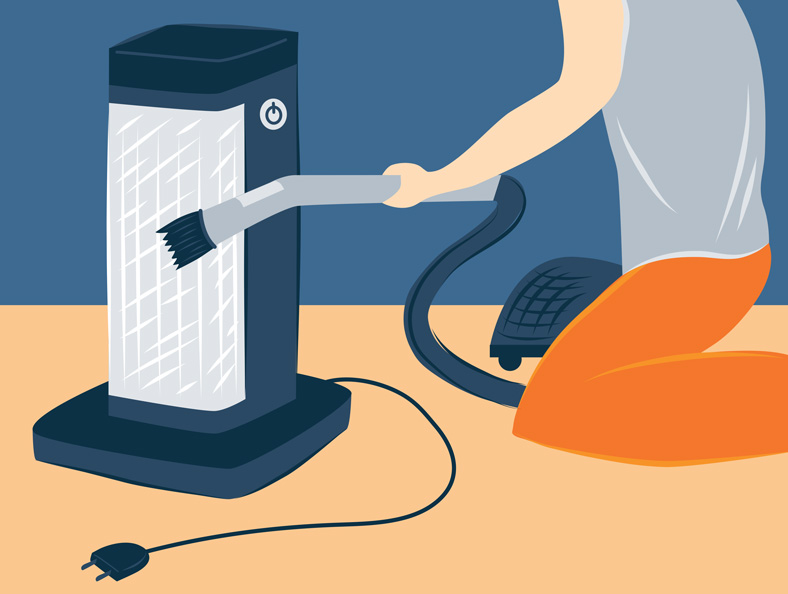 Illustration-of-a-man-maintaining-the-night-heater Illustration of a man maintaining the night heater