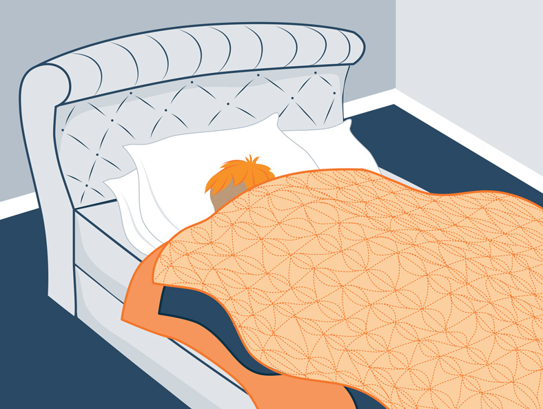 Illustration-of-a-person-sleeping-under-the-layers-of-blankets Illustration of a person sleeping under the layers of blankets