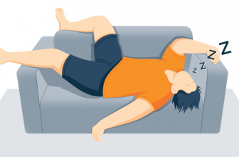 Illustration of a Man Napping on a Couch